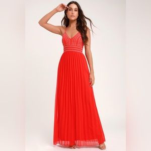Lulus Red Prom Dress with Slit